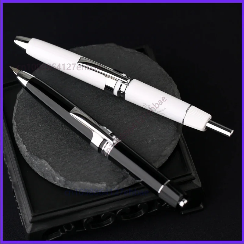 For MAJOHN-Retractable Fountain Pen, A3 Press Rotation, Extra Fine Nib 0.4mm Clip and Converter, Ink Writing, Office and School