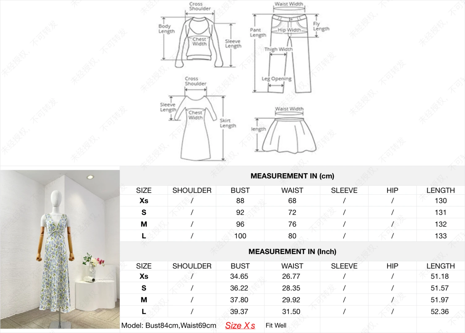 فستان ميدي عميق V 2025 تصميم جديد أخضر مطبوع عليه زهور وكشكشة مكشكشة بدون أكمام #3