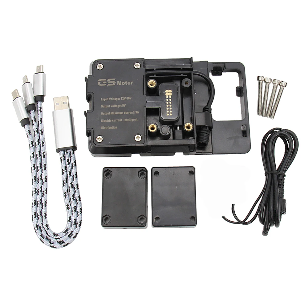 Soporte de navegación para teléfono móvil, carga USB para BMW R1200GS 2013-2017 F750GS F850GS CRF 1000L F700GS F800GS