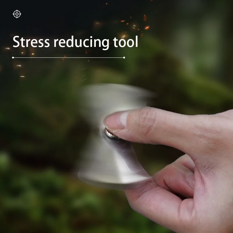 Stainless Steel Fingertip Gyro Mini Knife Folding Blade Creative Small Portable Keychain Pocket Knives Hand Tool For Camping