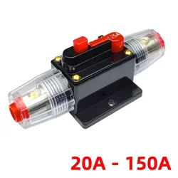 Interruttore automatico da 20A a 150A 12V-48V Power Protect Fuse traina con ripristino manuale manuale manuale impermeabile per barca per auto 20A 30A 40A 50A 60A