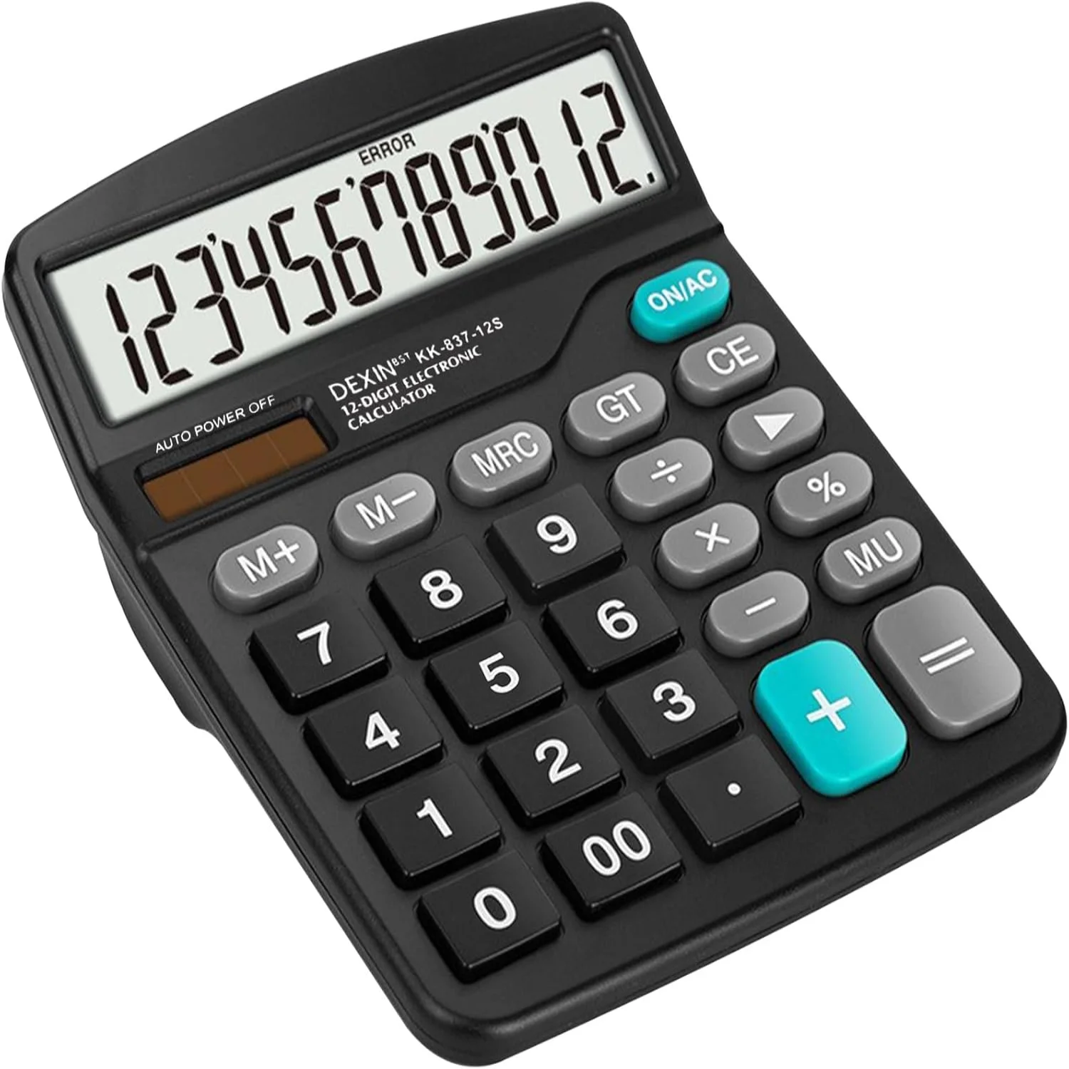 

12-Digit Desktop Calculator with Dual Power Solar Calculator with Large Display, Standard Functional Electronic Calculator for