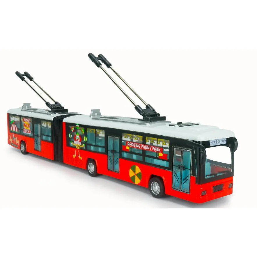 

School Bus Toys Cars Die Cast Plastic Little Cars City Bus With Sound And Light Up Friction Powered Cars Play Toys Gift For Kids