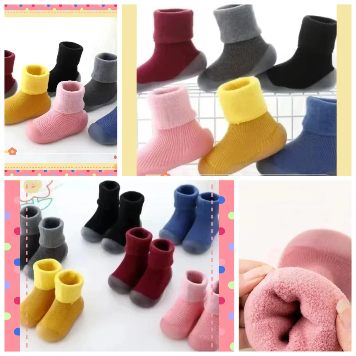 

Летние бархатные теплые детские домашние и уличные крутые напольные туфли для мальчиков и девочек, толстые носки, обувь