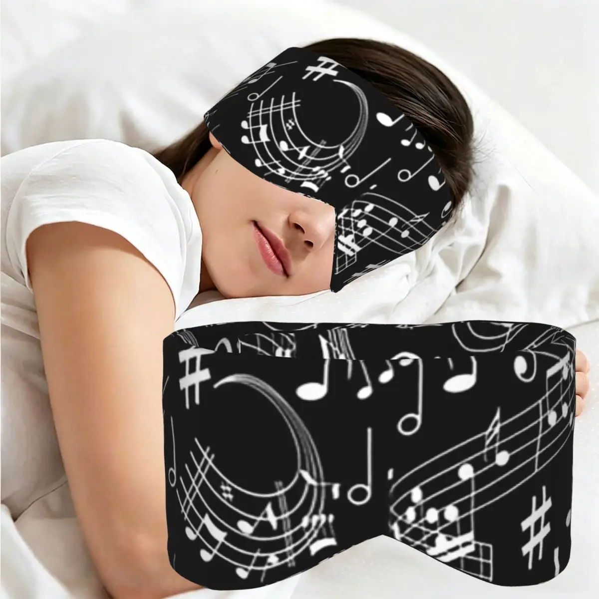 Music, Musical Notes sleep eye mask Light Blocking Portable Eye Cover for Girls Boys Travel Party Gift Eyeshade eyepatch
