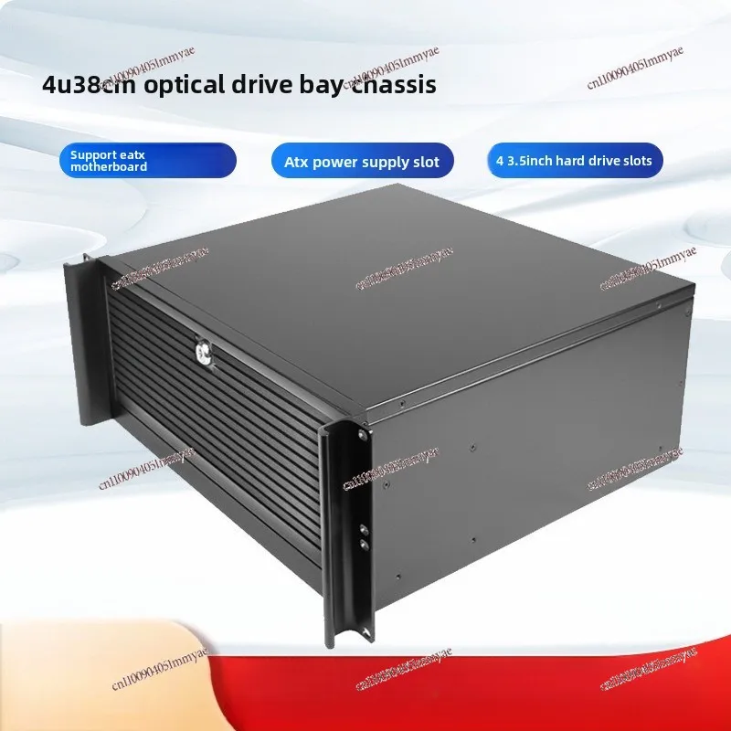 4U-380L Ultra Short 380mm Depth Server Chassis Aluminum Front Panel Supports ATX Power Supply Rack Mount Industrial Storage Case