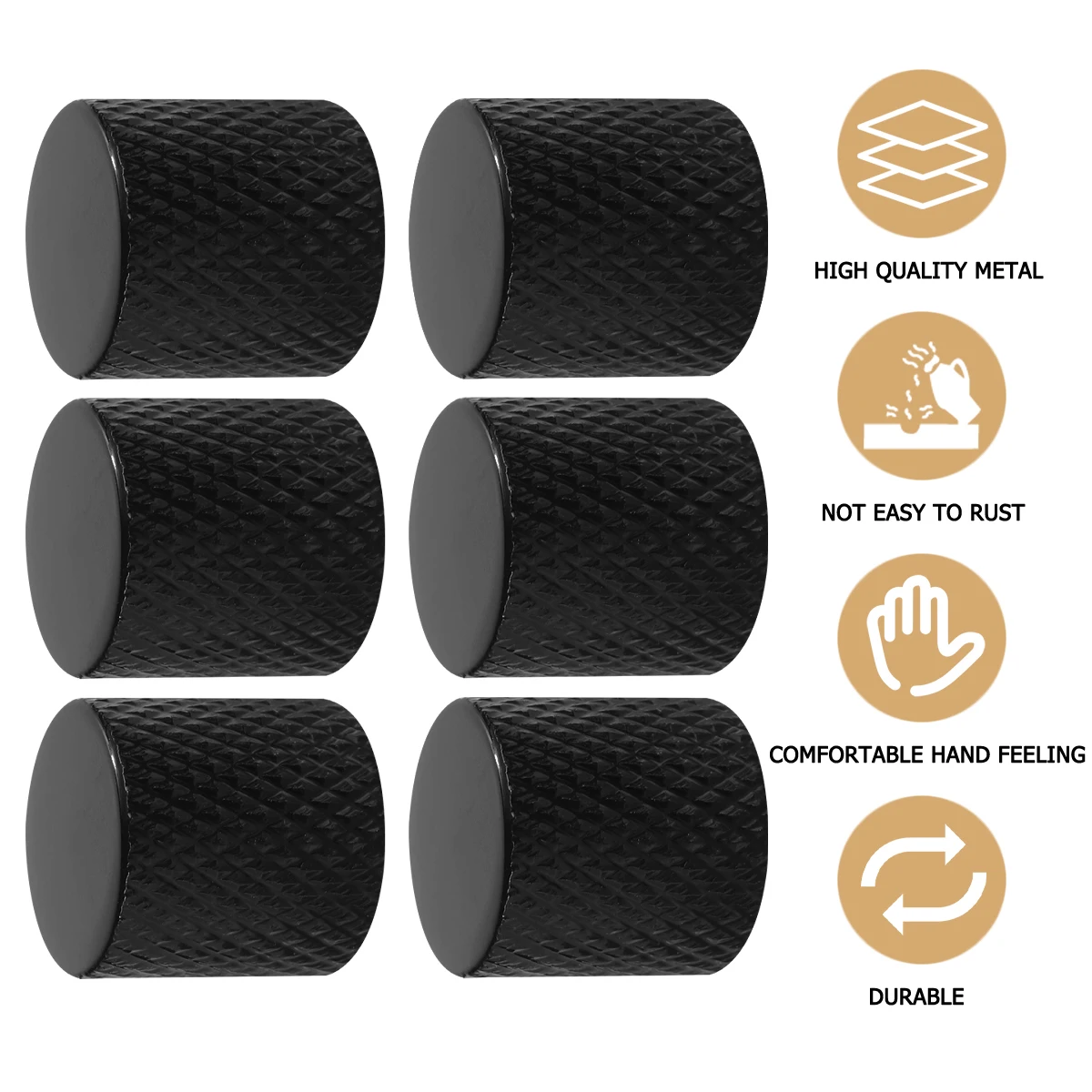 

6 PCS Metal Knob Bass Flat Electric Guitar Accessories Guitars Tuners Tone Dome