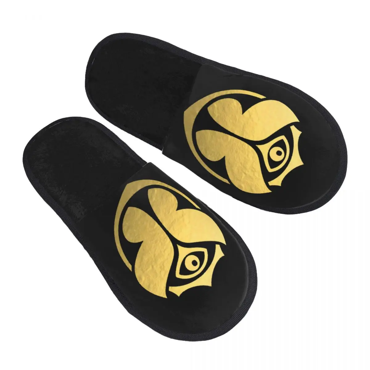 

Custom Gold Tomorrowlands Music Guest Slippers for Bathroom Women House Slipper