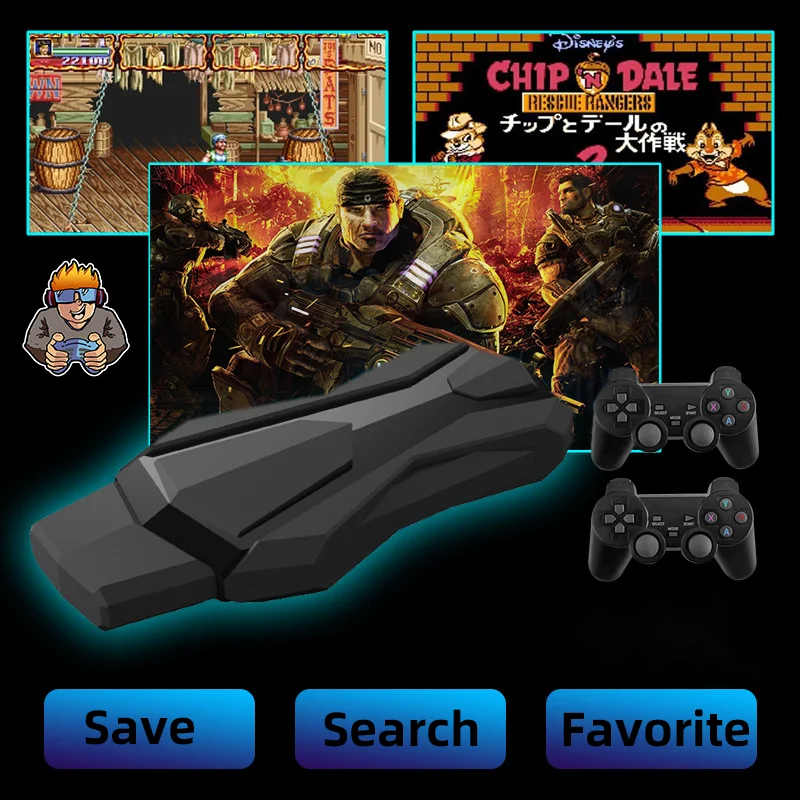 Game Stick 4K HD D10 2.4G Wireless Controllers 7Simulators Retro Video Game Console MAME MD FC Consolas De Videojuegos Kid Gift