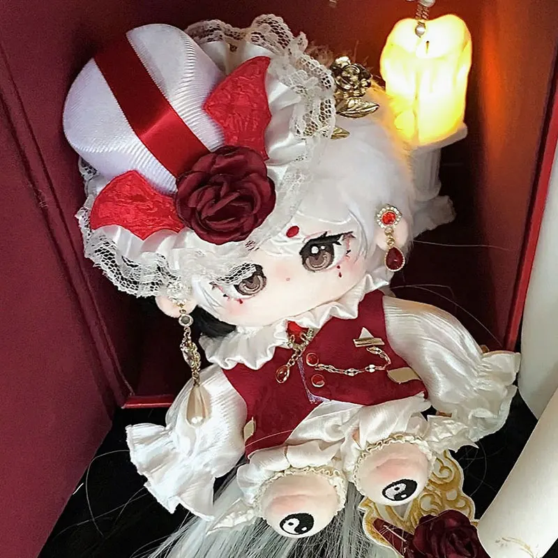20cm Plush Toy Doll Costume Cosplay Vampire Noble Duke Costume Cloak Eye Mask Accessories For Men And Women\'s Birthday Gifts