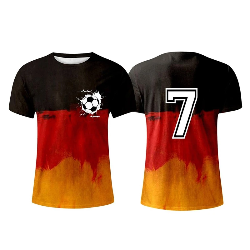 

Мужская футбольная футболка с принтом флага Германии, уличная одежда, футболки с короткими рукавами, мужская футболка Pride 2025, летняя модная классическая футболка с номером