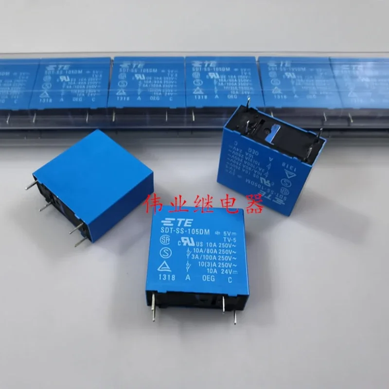 (Абсолютно новое) 1 шт./лот, 100% оригинальное реле: Φ 5V 10A 4 контакта