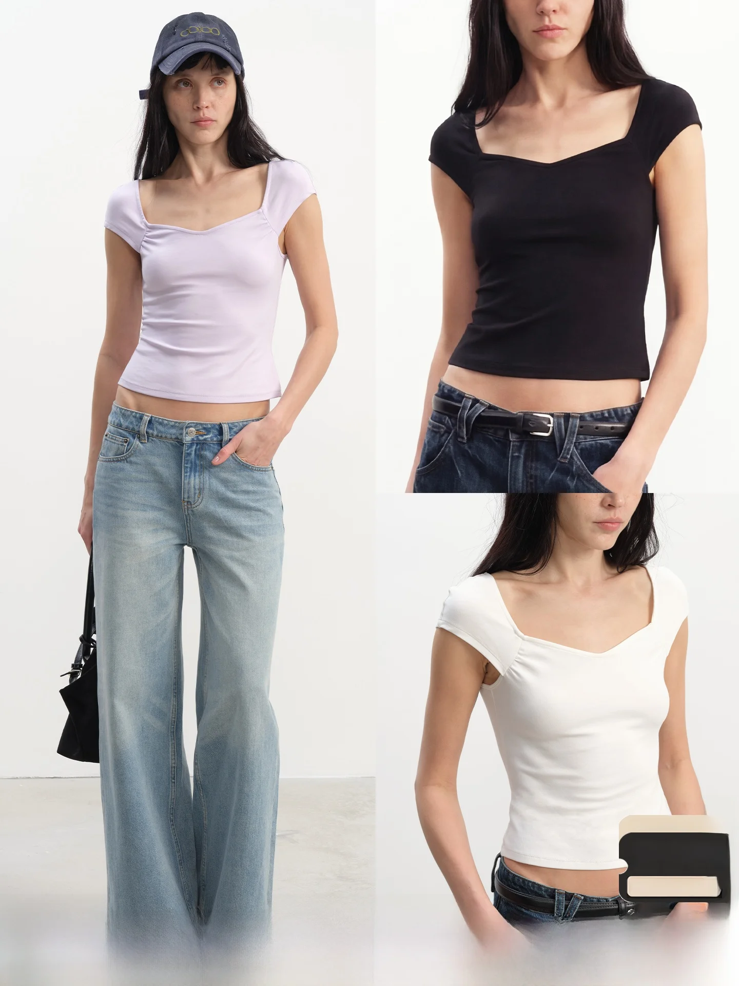 

JCAESAR WOMEN Pleated round Neck Short Sleeve T-Shirt Modal Cotton Soft Comfortable Skin-friendly Summer Casual Style Top