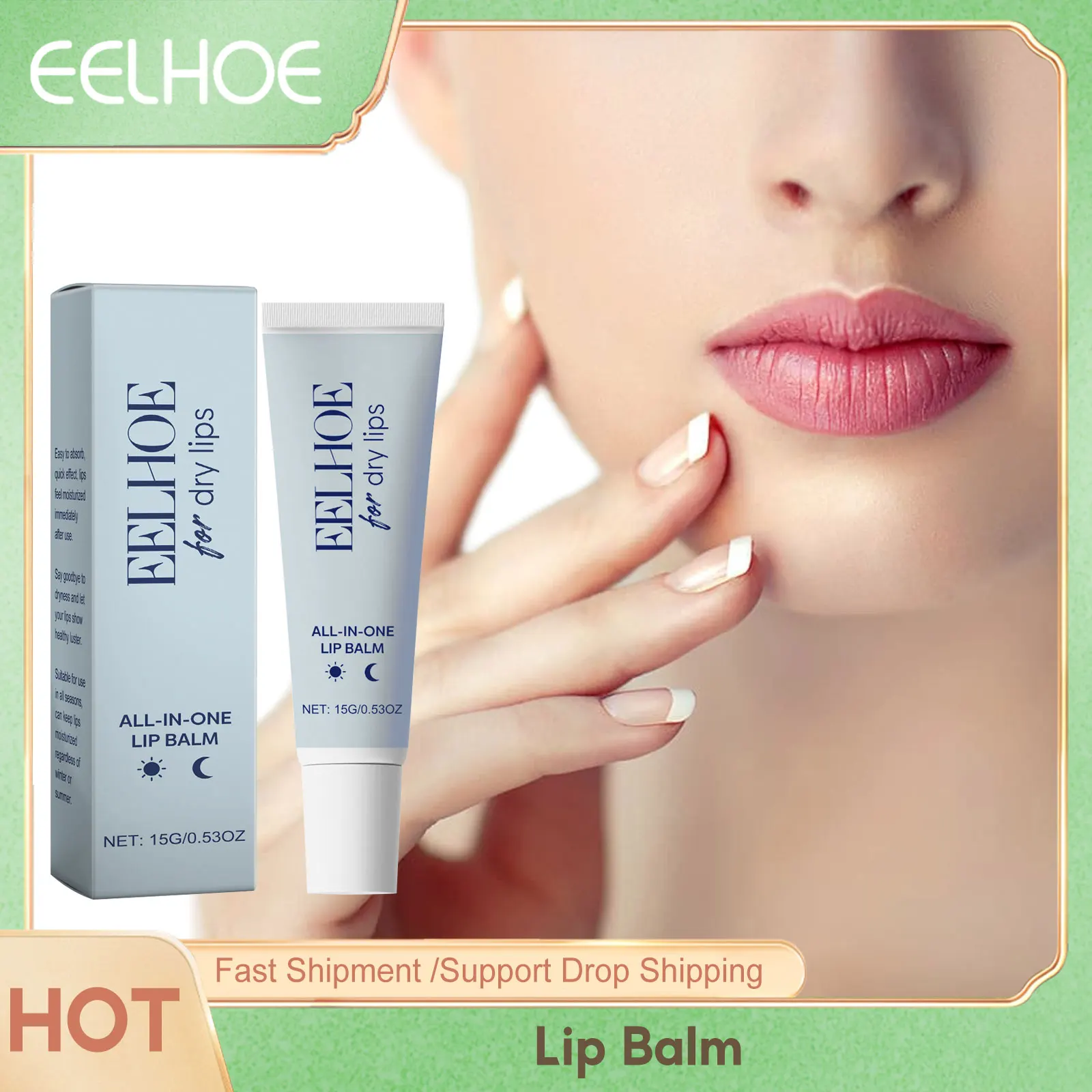 

EELHOE Plumping Lip Balm Moisturizing Chapped Lip Repair Nourish Dryness Transparent Lipgloss Aloe Vera Hydrating Lip Care Balm