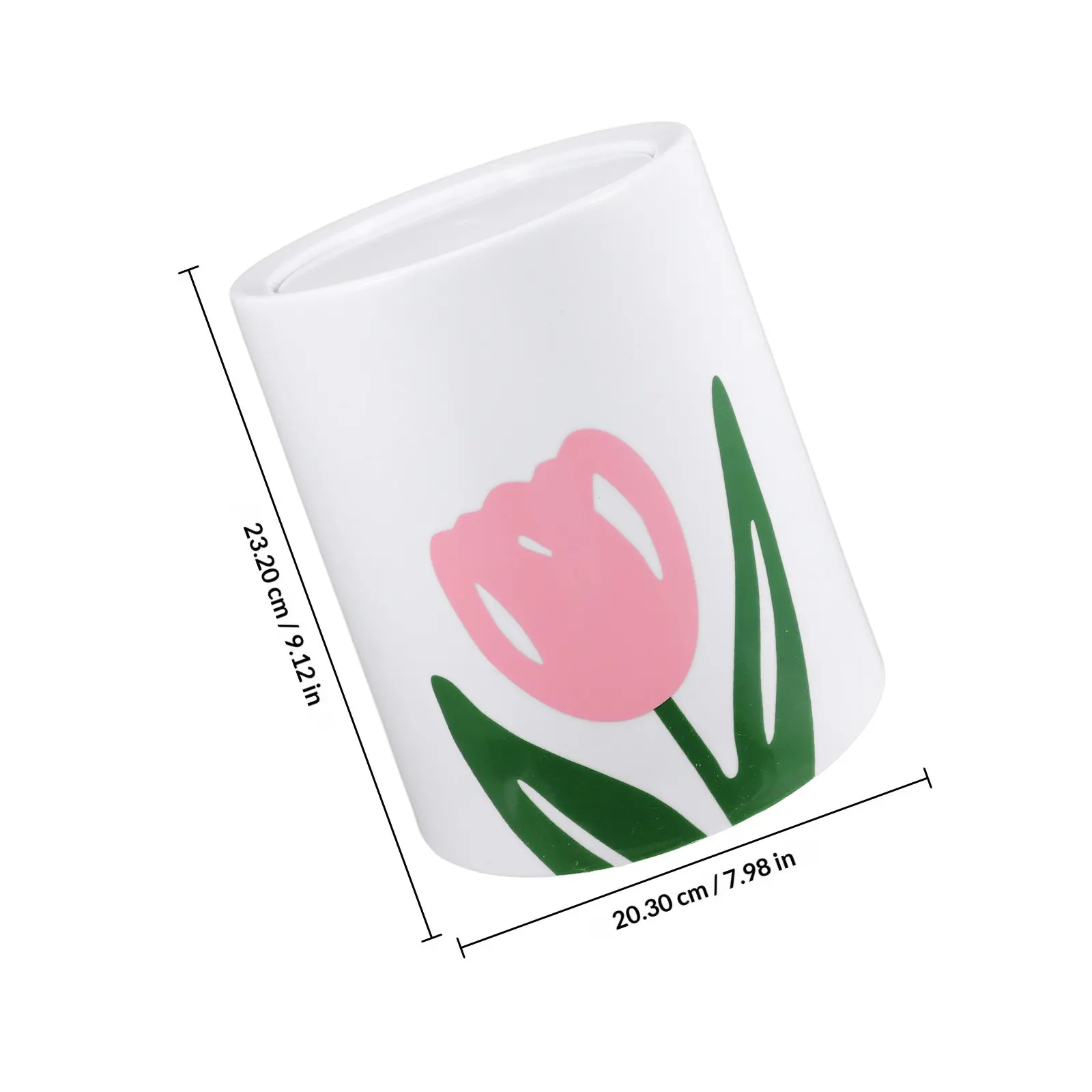 Stylish Tulip Design 8L Kitchen Trash Can Multifunctional Decorative Waste Bin for Bedroom Bathroom Living Room Indoor Garbage