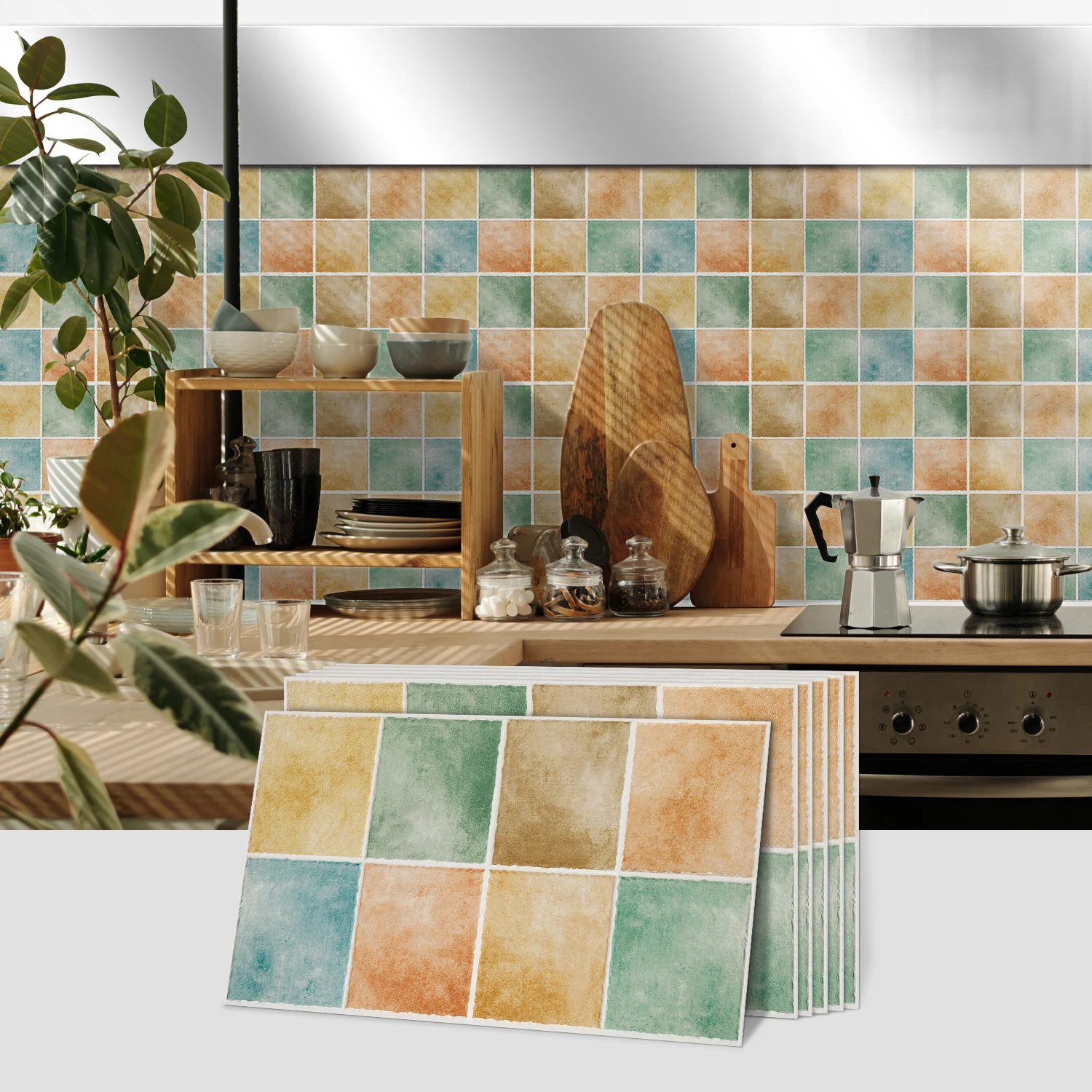 

Marble Peel and Stick Wall Tiles, Waterproof Self-Adhesive Backsplash for Kitchen Bathroom DIY Decor