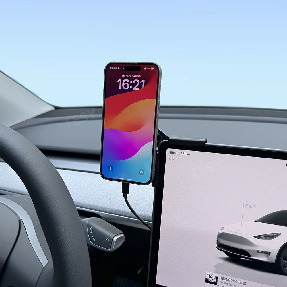 for BYD Atto 3 HAN TANG DOLPHIN Accessories Foldaway Car Phone Mount Holder 15W Magnetic Magsafe Macsafe Wireless Charger