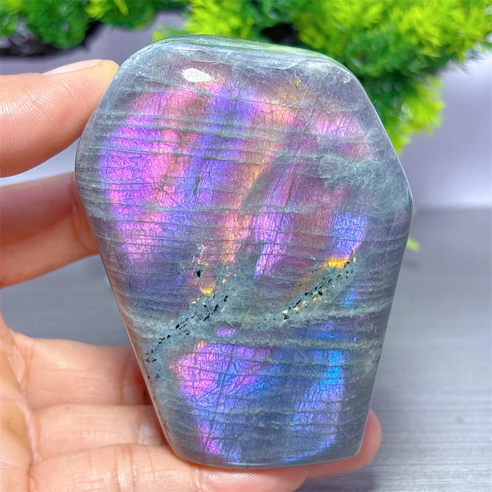 Purple Labradorite Free Form Natural Crystal Home Decor Items Room Decor Luck Quartz Stone Garden Reiki Healing Energy Love Gift