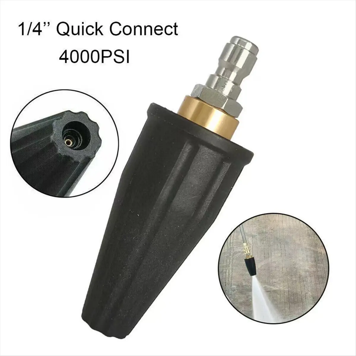 DT57 LATEST MODEL Turbine Nozzle with Quick Connect and Tips Rotating Pressure Washer Nozzle for Lawn Garden and Cleaning Power