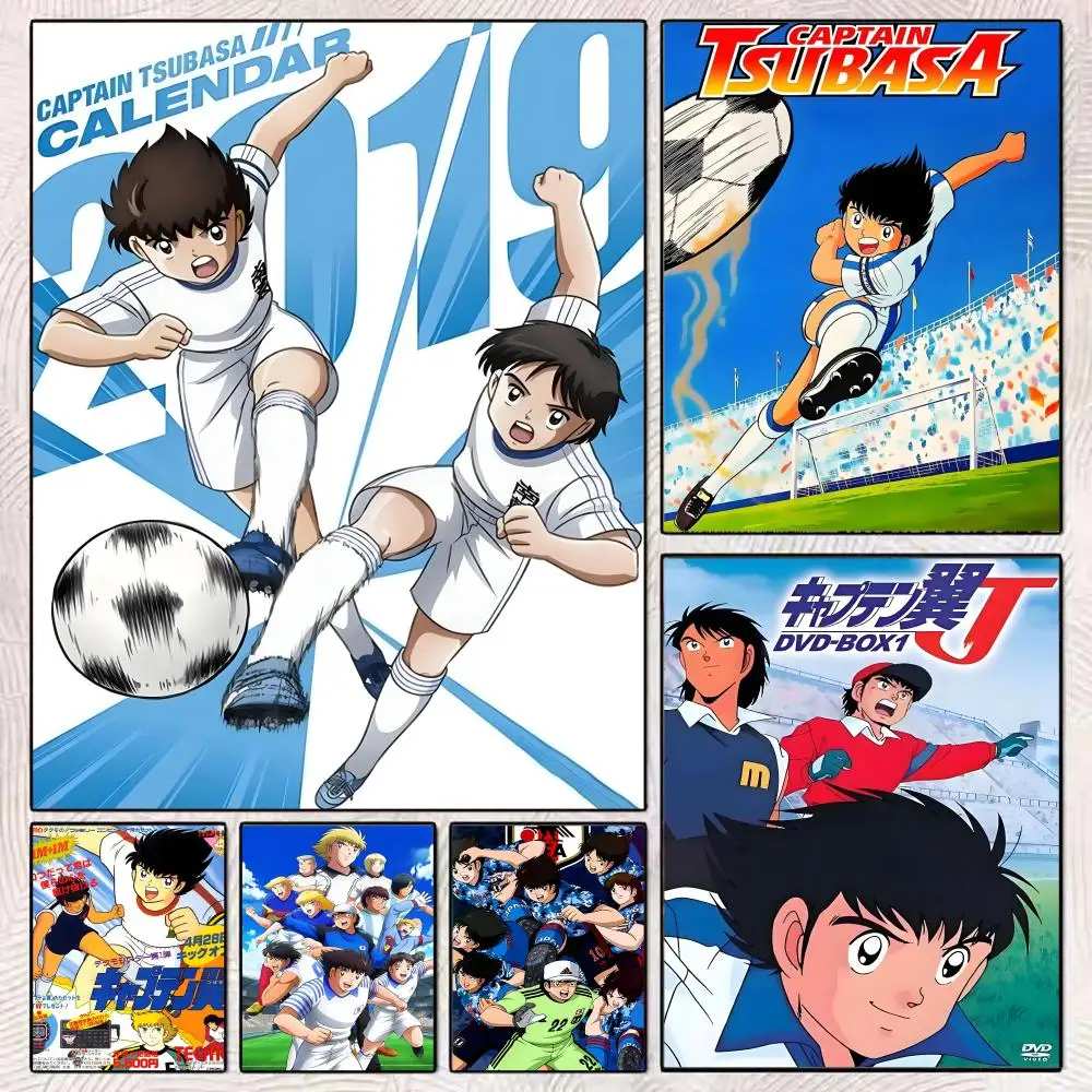 Classic Cartoon T-Tsubasa Captain Poster HD Art Mural Wallart Waterproof Vintage Print Decor for Home Decoration DIY Durable