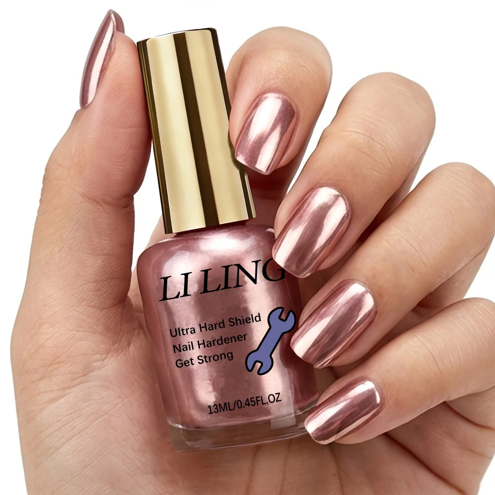 Rose Gold Metallic Mirror Polish: Quick-Dry, Smooth, Glossy, Easy, Beautifies, Cyberpunk, Salon-Grade, Daily, Parties, Gifts.