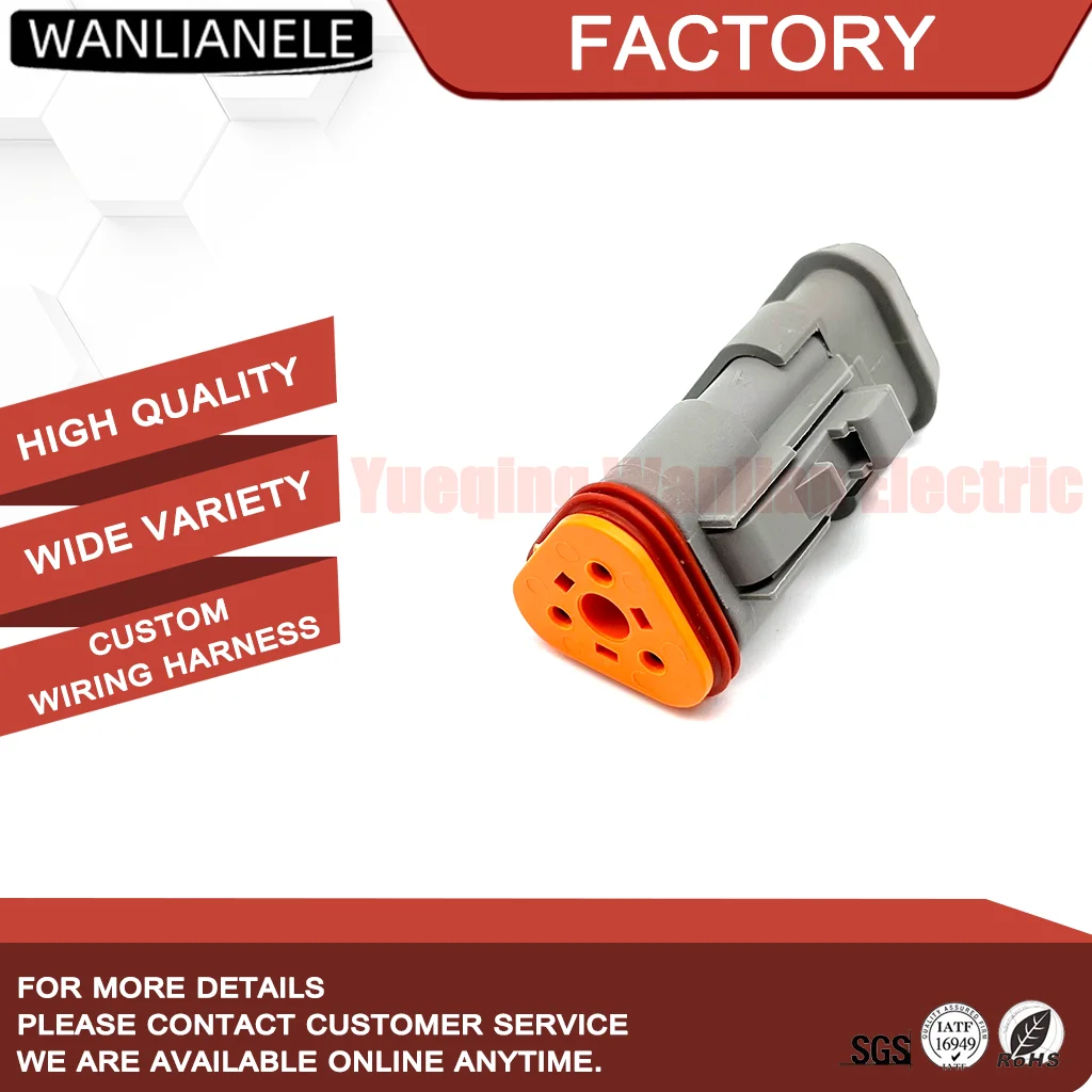 50 Sets DT06-3S-E008 3 Pin Female Connector Plug IP68 Waterproof Automotive Housing 13A for Heavy Duty Truck Racing