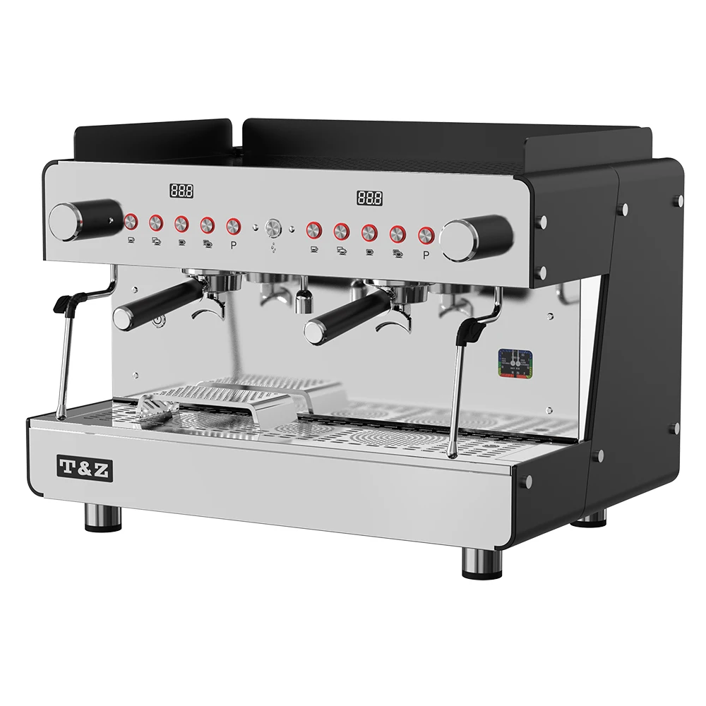 Commercial Barista Semi Automatic Espresso Coffee Maker With 9 Bar Pressure And Stainless Steel Boiler For Cafe Business
