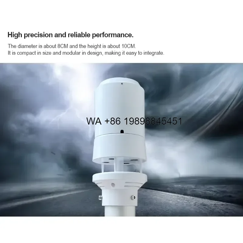 Wmwmnu for 4G RS485 Temperature Humidity Rainfall Wind Speed Direction IoT 6 in 1 Farm Agro Automatic Ultrasonic Compact