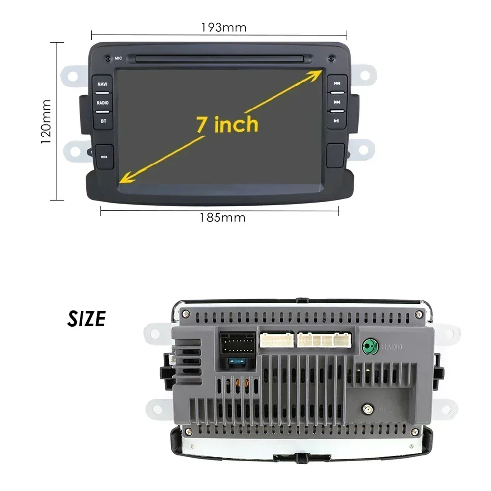 Radio con GPS para coche, reproductor Multimedia con Android, 8 + 128G, 2 Din, para Dacia, Sandero, Duster, Renault, Captur, Lada, Xray 2, Logan 2 4