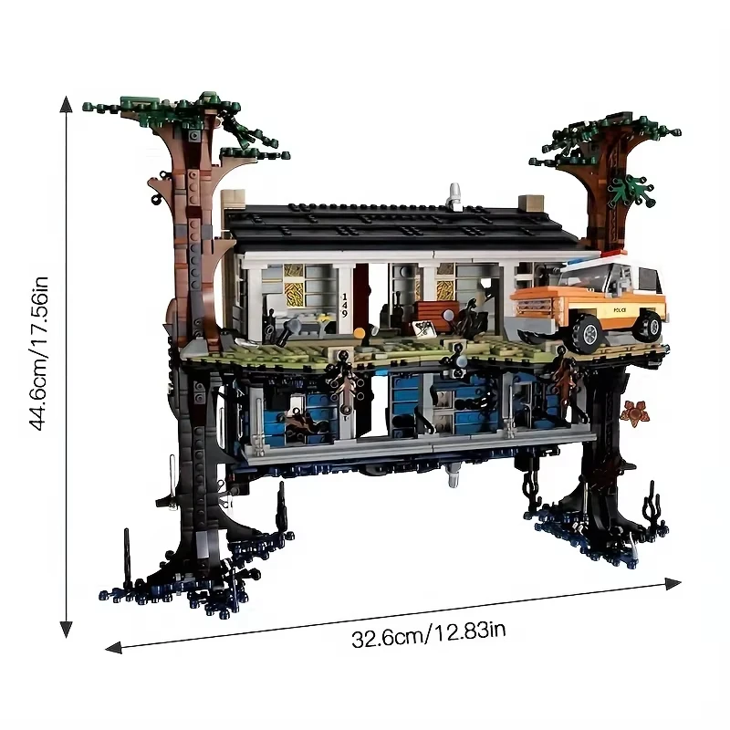 2026 spot brand new 2287-piece parallel-dimensional building block kit, MOC, adult inverted brick model，