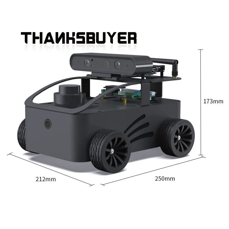 ROS2 V550 4WD Version ROS Robot Robotic Car Kit LubanCat4 8GB Development Board with Depth+RGB Camera