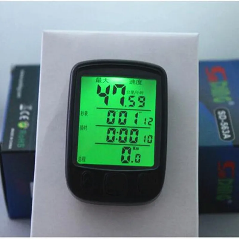 G84 SD - 563A Waterproof Temperature Wired Stopwatch LCD Bicycle Accessories Velocimetro Bike Speedometer Bike Computer