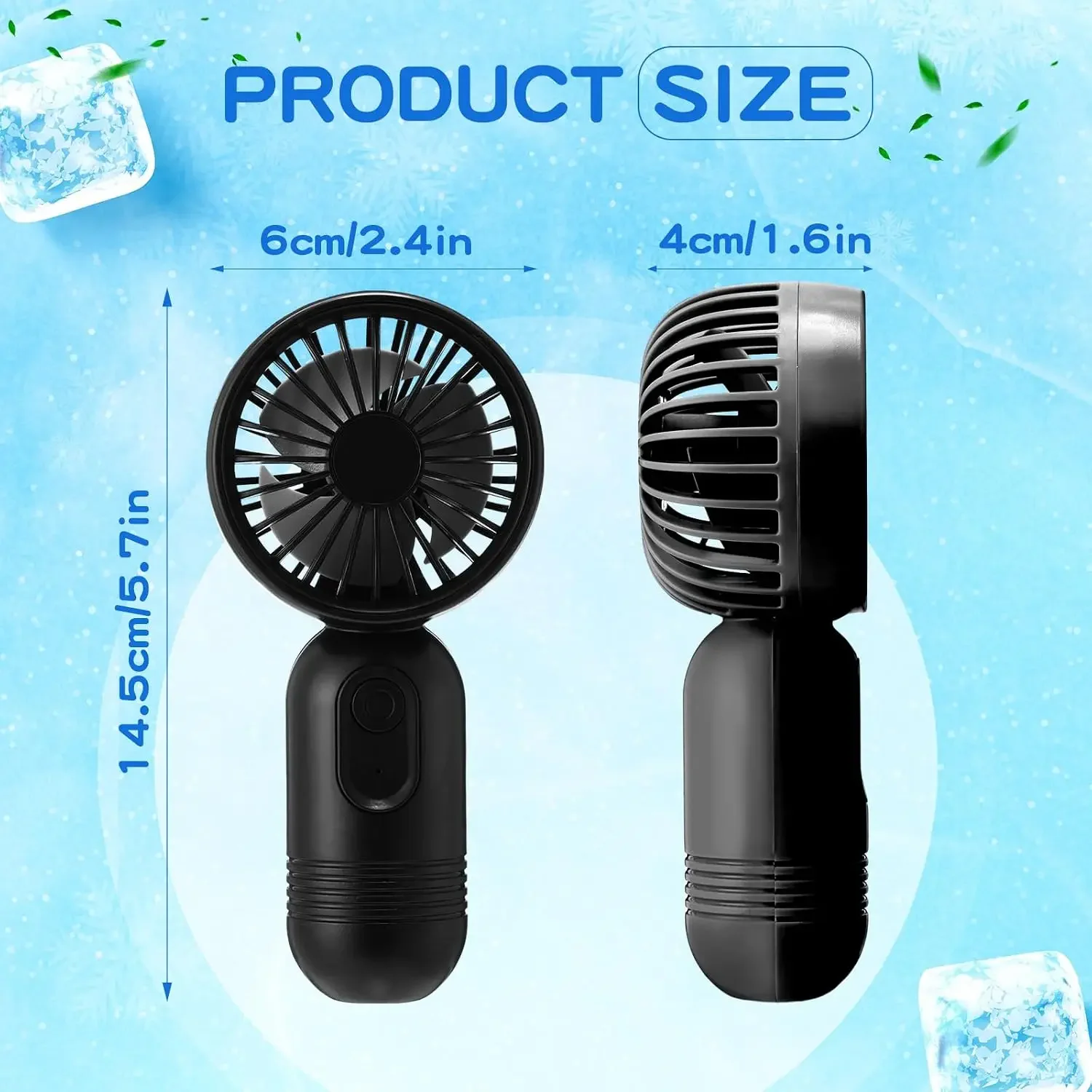48 Pcs Mini Portable Fan Bulk Cute Handheld Lightweight Small Little Personal Hand Eyelash Fan 3 Speeds USB Rechargeable