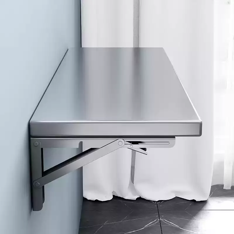 First Floor Kitchen Stainless  Folding Wall Hanging Storage and Finishing Wall Rack Punching Wall Rack Vegetable Cutting Table