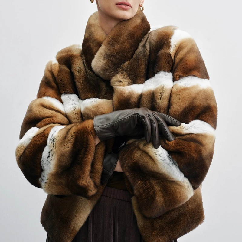 YOLAIFAIRY Herbst- und Winter-Totoro- und Rex-Kaninchen-Langarmpelzmantel im Pendler-Stil, entspannte Weste/Weste Yng Turismo 2025