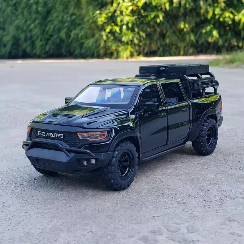 1:32 닷지 맘모스 1000 TRX 합금 픽업 트럭 모델 다이캐스트 금속 장난감 오프로드 차량 시뮬레이션 사운드 라이트 어린이 선물