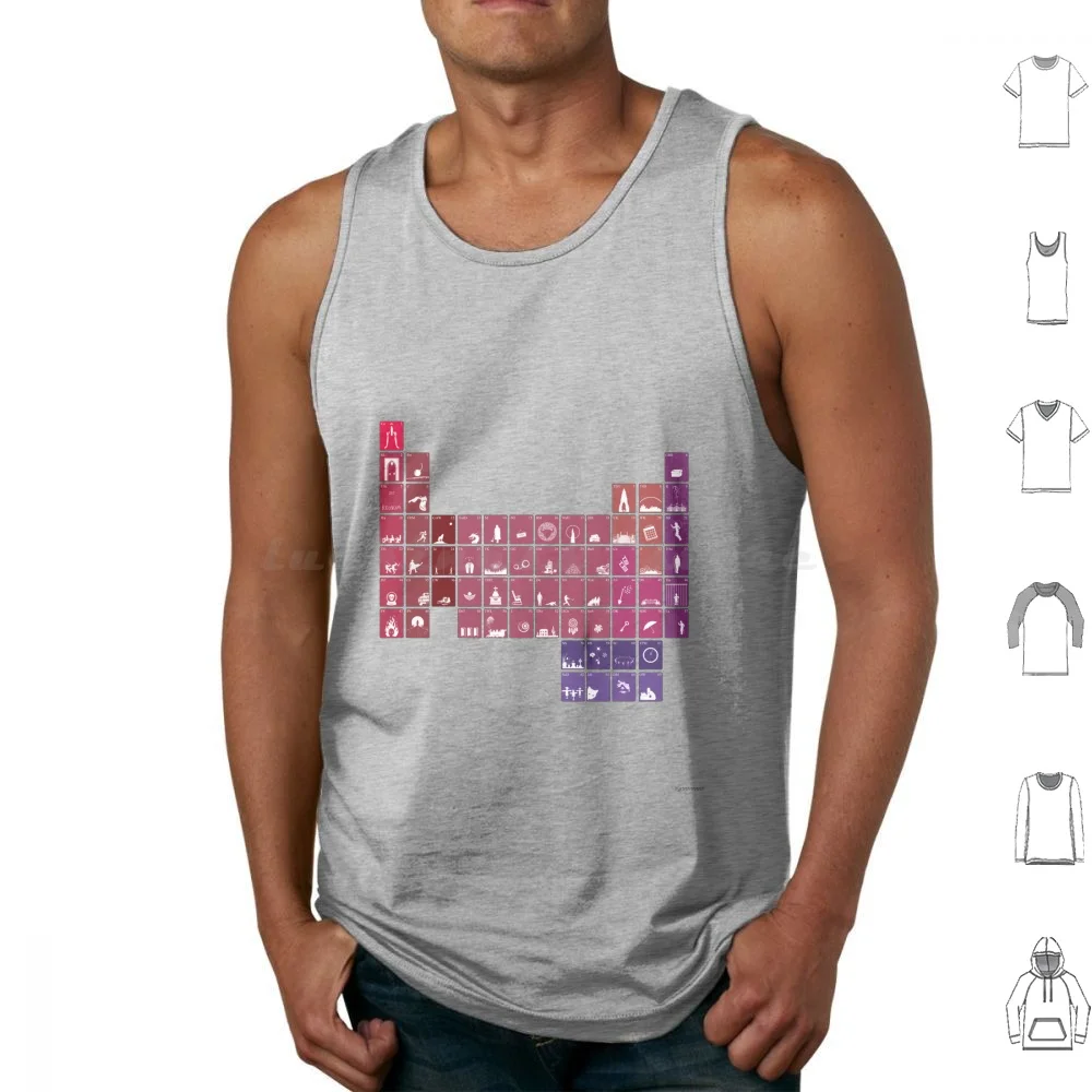 Tabla periódica de Stephen King camisetas sin mangas de algodón estampado Stephen King Horror Carrie Salems lote cambio nocturno el soporte