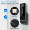 TTLock 지문 스마트 도어락, 야외 게이트 블루투스 비밀번호, 13.56MHz IC 카드 데드볼트 잠금, 기계식 키, IP65 방수 3