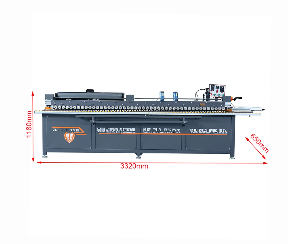 Small Automatic Multifunction 45 Degree Bevel Edging Machine Pvc Mdf Wood  Board Edge Banding Machine