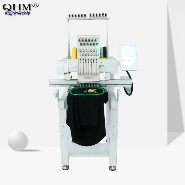 REVHON Hot Sale Computer Sewing Embroidery Machine Home Application Single Head Embroidery Machine 12/15 Needle