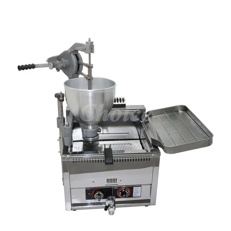 Commercial Desktop Mini Ball Doughnut Cake Fryer Machine Gas Ring Style Mochi Donut Forming Making Machine