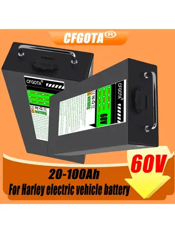 할리 배터리 시티코코 전기 배터리 60V 20Ah-100Ah 250W~1500W 할리 오토바이용 방수 리튬 배터리 + 충전기