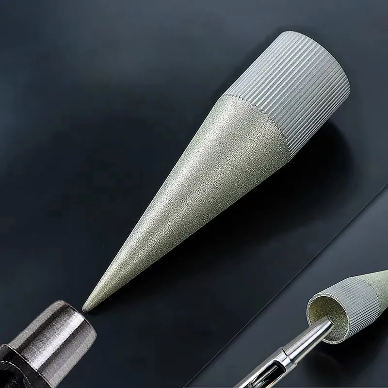 Round Punch Sharpener Grinding Tool Manual Leather Edge Sharpener for DIY Leather Craft Punch Polishing