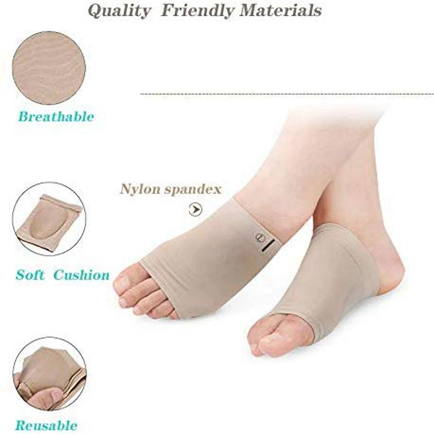NEW-2X Compression Arch Support With Comfort Gel Pad,Arch Brace For Flat Feet Cushions For Women & Men