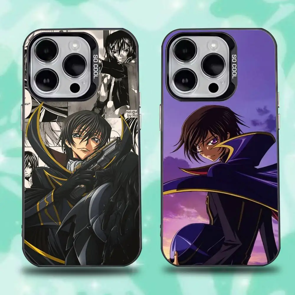 

Anime C-Code Geass Lelouch Phone Case For iPhone 16,15,14,13,12,11,Mini,Pro,E,SE4,XS,MAX Black Candy Matte Cover