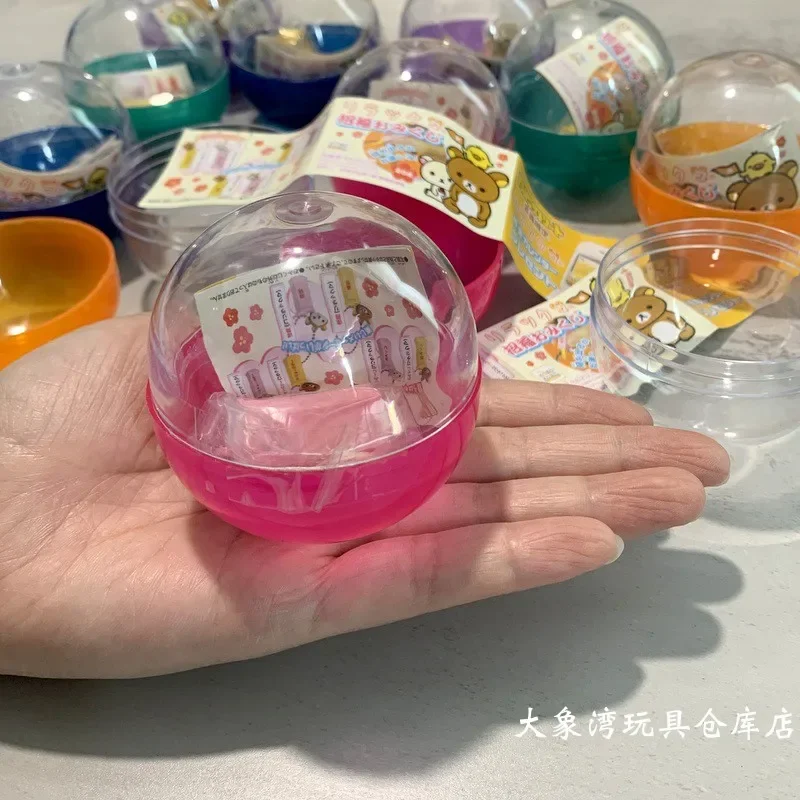Gashapon Capsule Toy Rilakkumas Pendant Keychain Cute Cartoon Little Bear Action Figures Model Toys Desktop Decoration Kids Gift