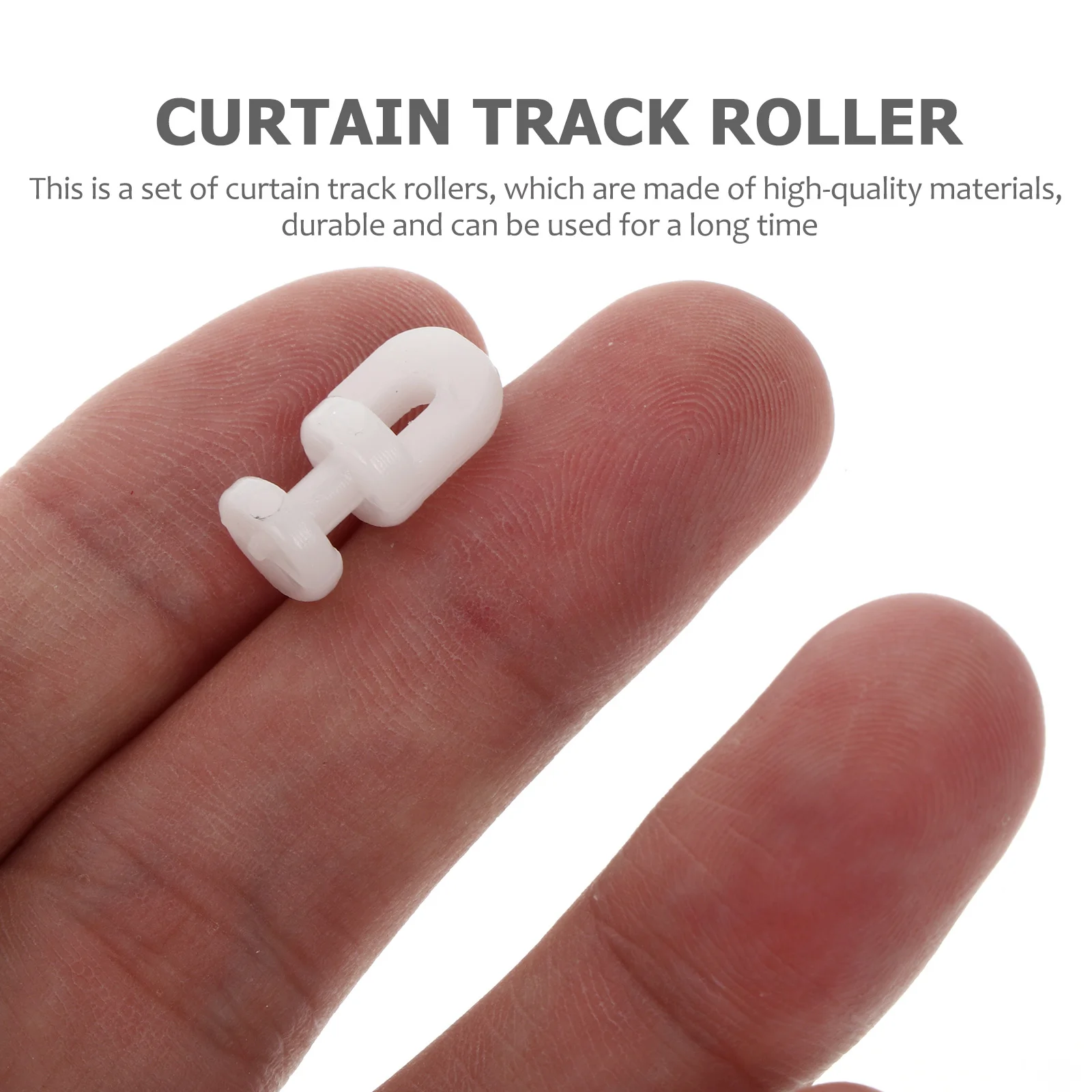 

200pcs Plastic Curtain Rollers Smooth Silent For Window Closet Bedroom Office Humid Places Curtain Track Wheel