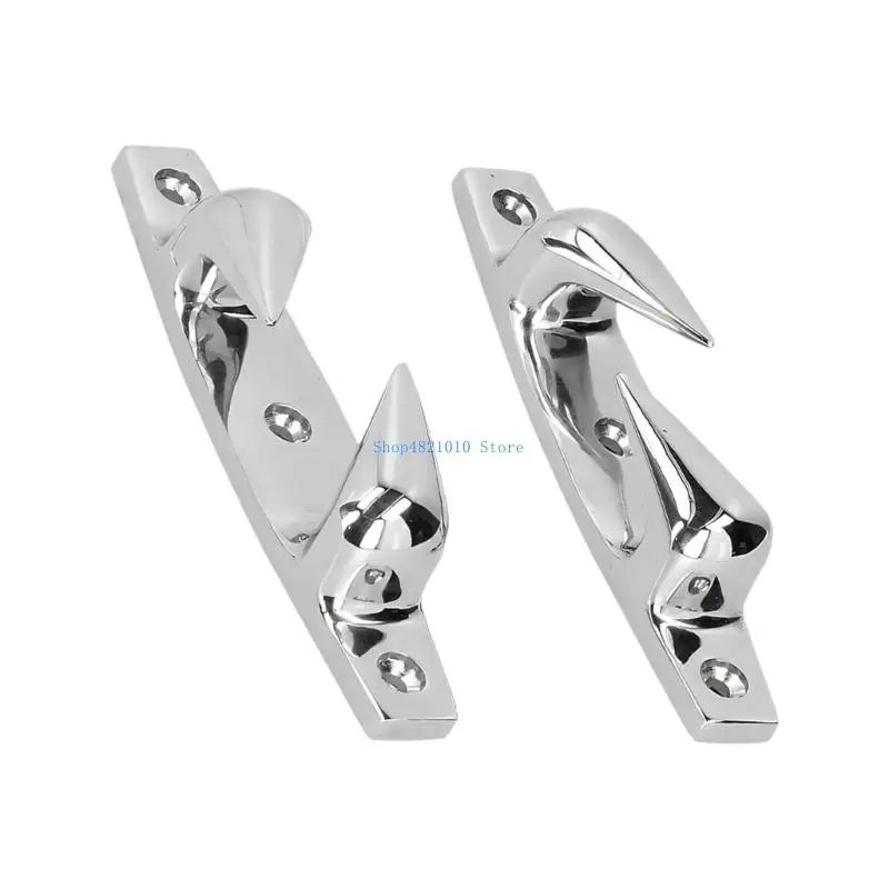 Paire cales pont en acier poli miroir T3LF, pour Guide ligne gauche droite
