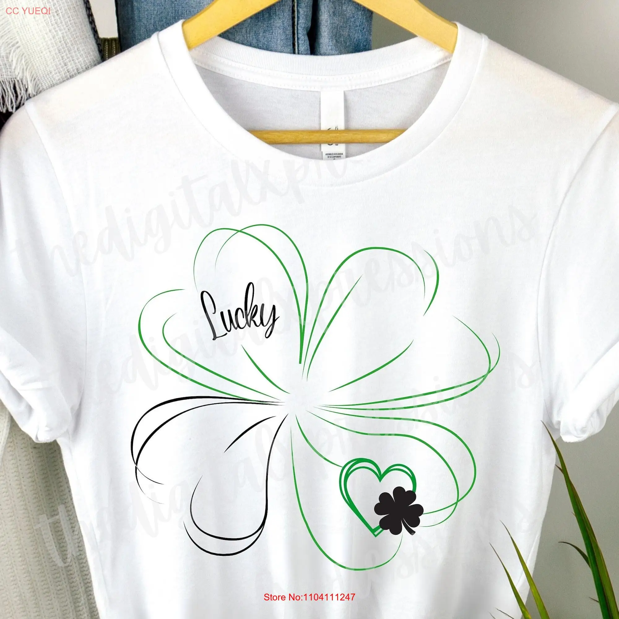 St Patricks Day T Shirt Patties Lucky Womens Shamrock Four Leaf Clover long or short sleeves