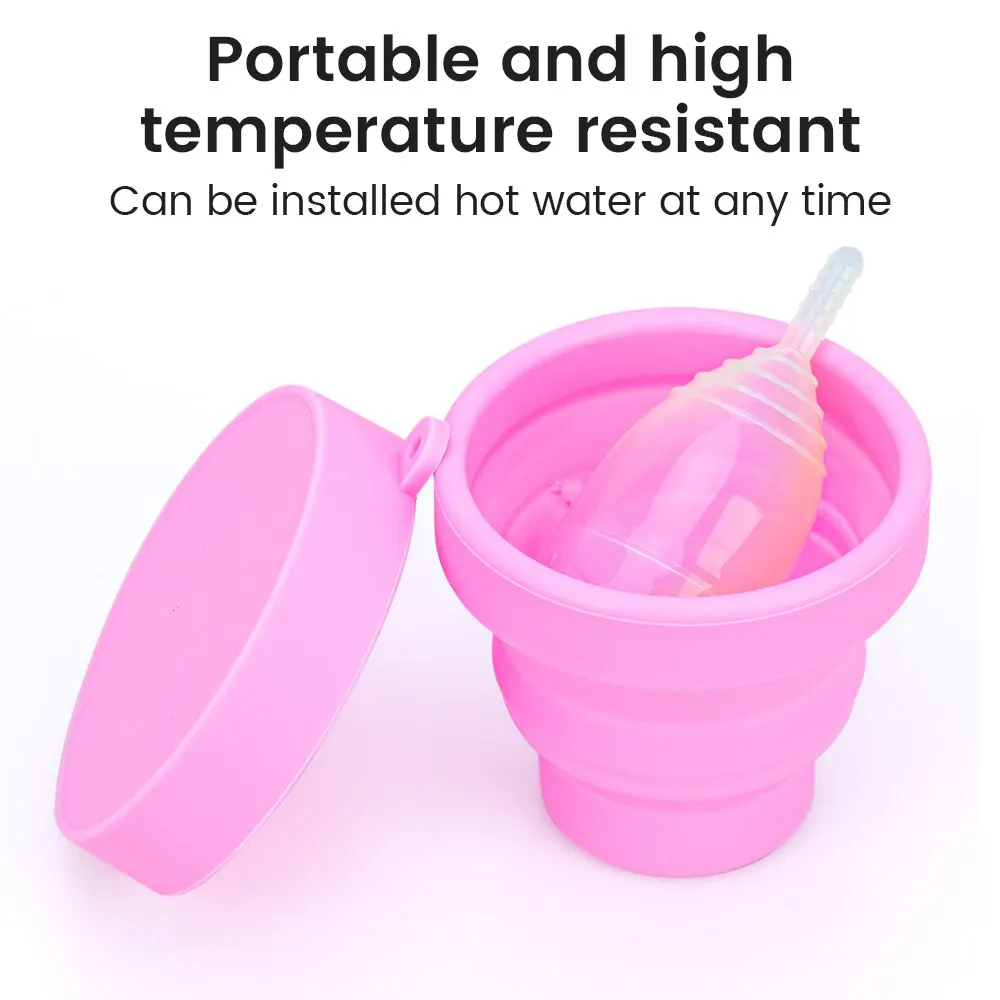 Collapsible Sterilizing Silicone Cup Foldable Menstrual Cup Feminine Hygiene Menstrual Cup Sterilizer